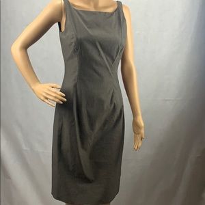 Sleeveless Cotton Sateen Neutral Sheath